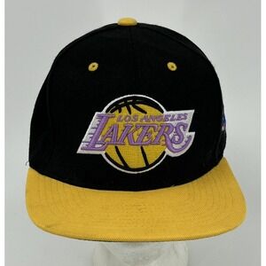 Mitchell and Ness NBA Draft LA Lakers Snapback Cap Hat Yellow Black